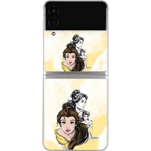 Disney Princess Belle Sketch Galaxy Z Flip4 5G Skin